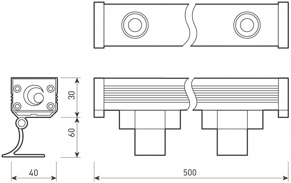 Светильник на штанге Arlight Line wallwasher 37364 - 2