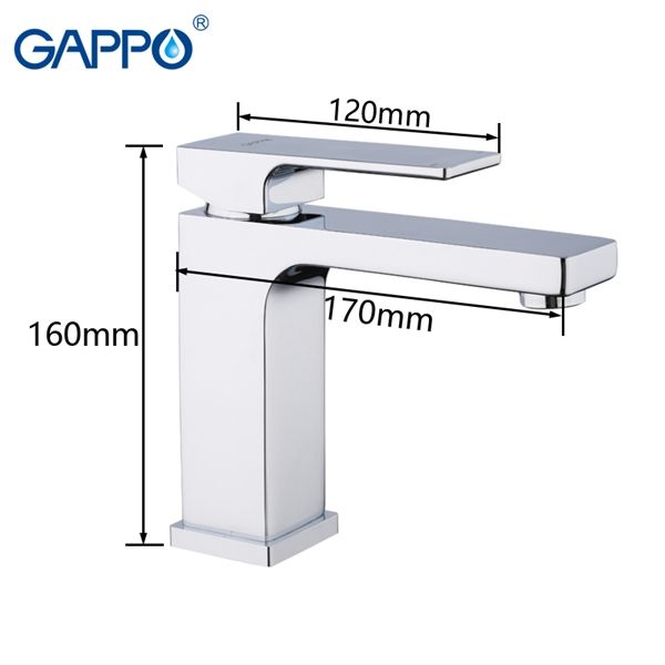 Смеситель для раковины Gappo хром G1018 - 8
