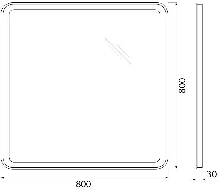 Комплект мебели BelBagno Kraft 80 темное дерево - 15