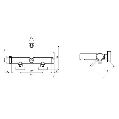 Смеситель для ванны Excellent Pi золото AREX.1205GL - 2