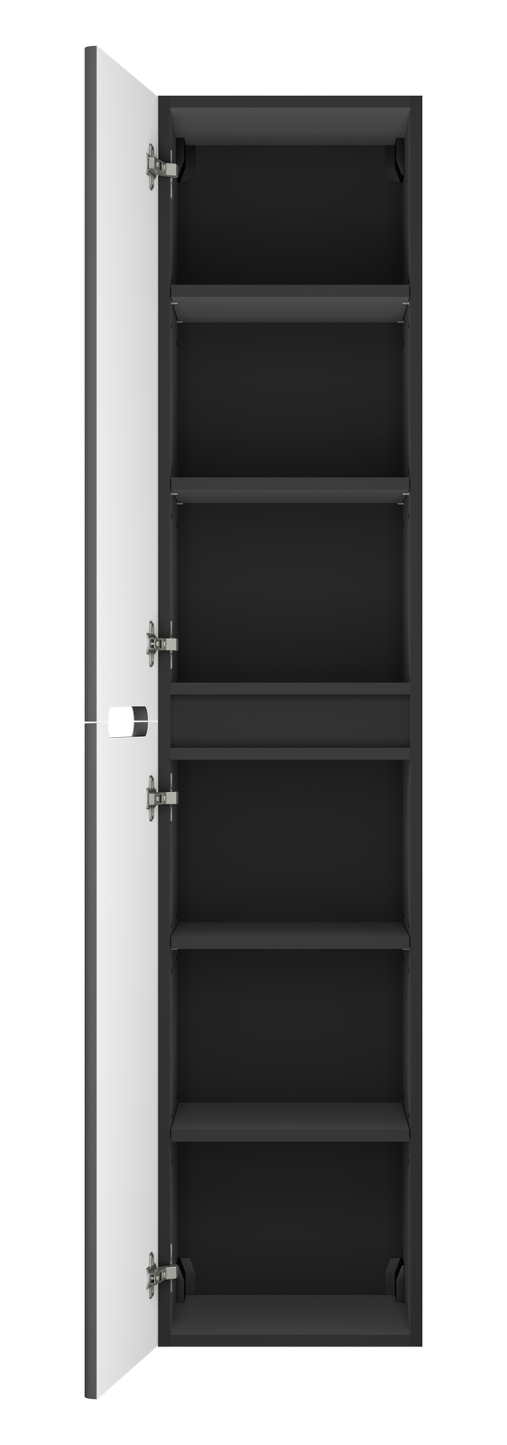 Шкаф - пенал Misty Роял 35 подвесной универсальный (черный) П-Роя-02035-011П - 5