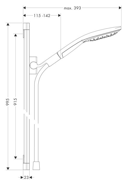 Душевой гарнитур Hansgrohe   26626400 - 1