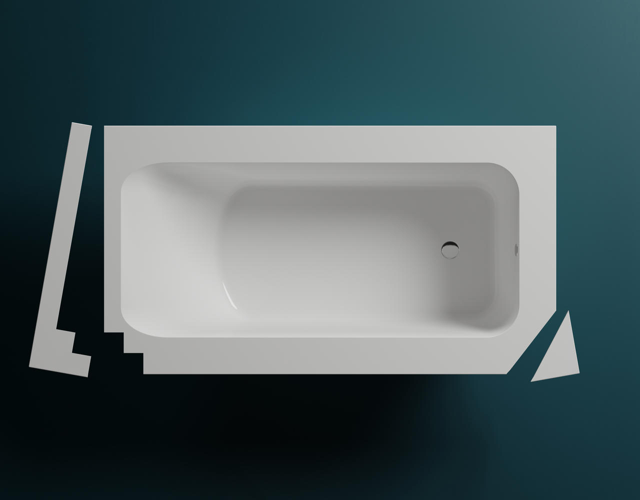 Ванна из искусственного камня Salini Orlando 190x100 102124MRF S-Stone, матовый, RAL полностью - 2