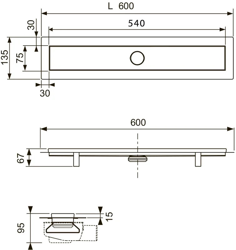 Душевой трап (лоток) TECE Linus 15103069 2 в 1 60 см - 6