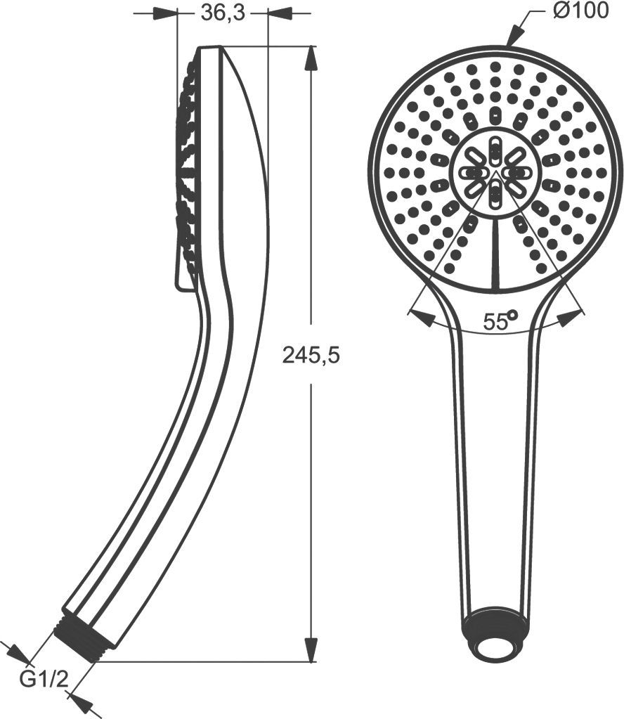 Душевой комплект Ideal Standard Alpha BD003AA - 18