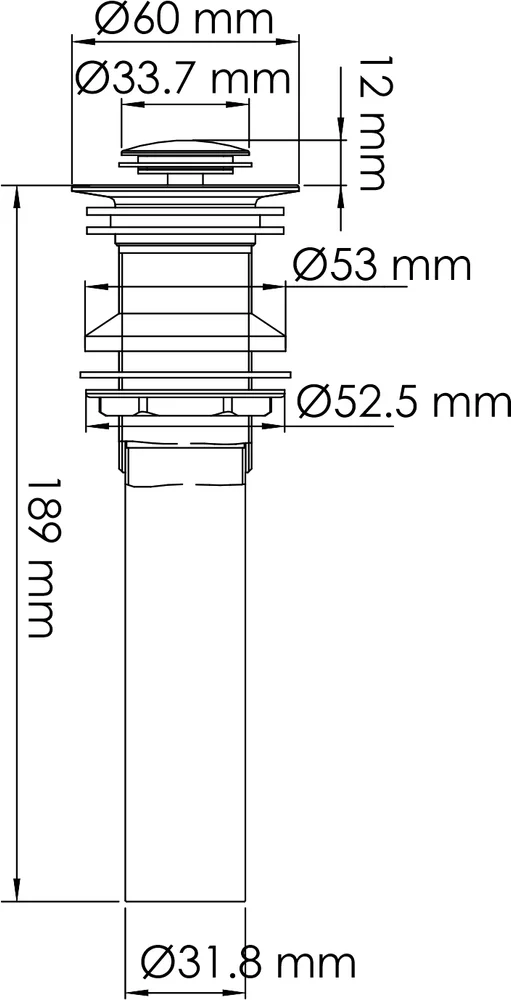 Донный клапан для раковины Wasserkraft золото A253 - 1