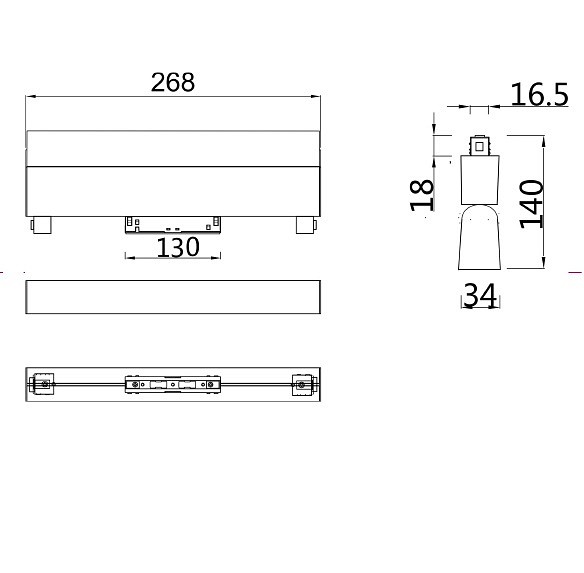 Трековый светодиодный светильник для магнитного шинопровода Maytoni Track lamps TR013-2-20W3K-W - 1