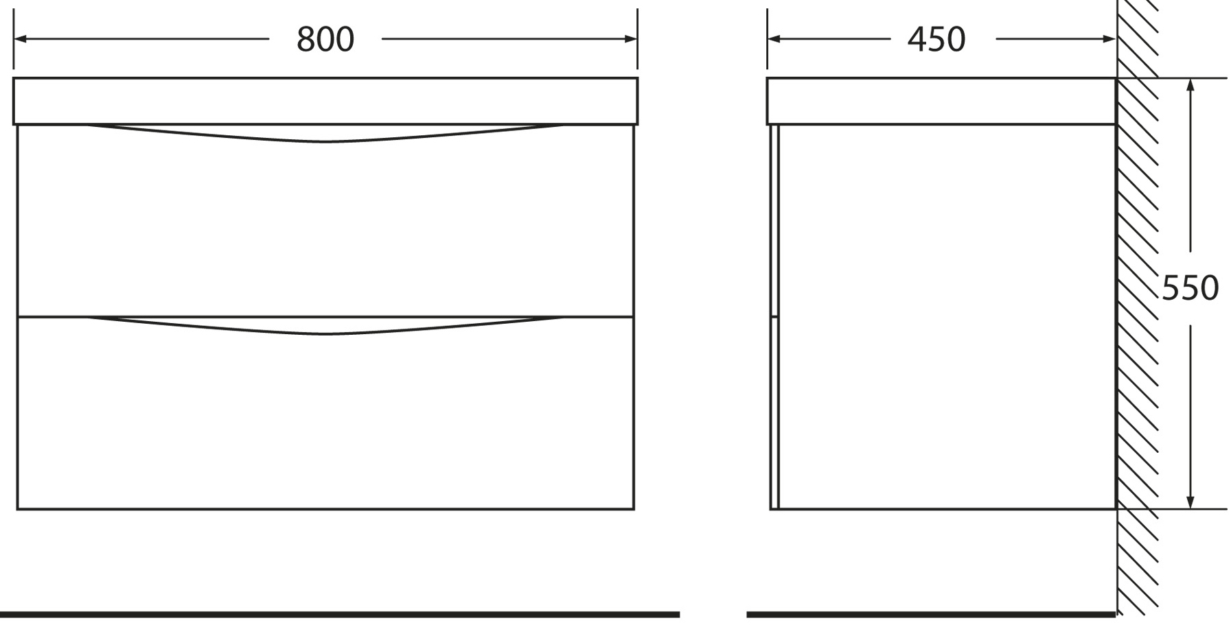 Тумба с раковиной BelBagno Marino 80 capucino lucido - 2