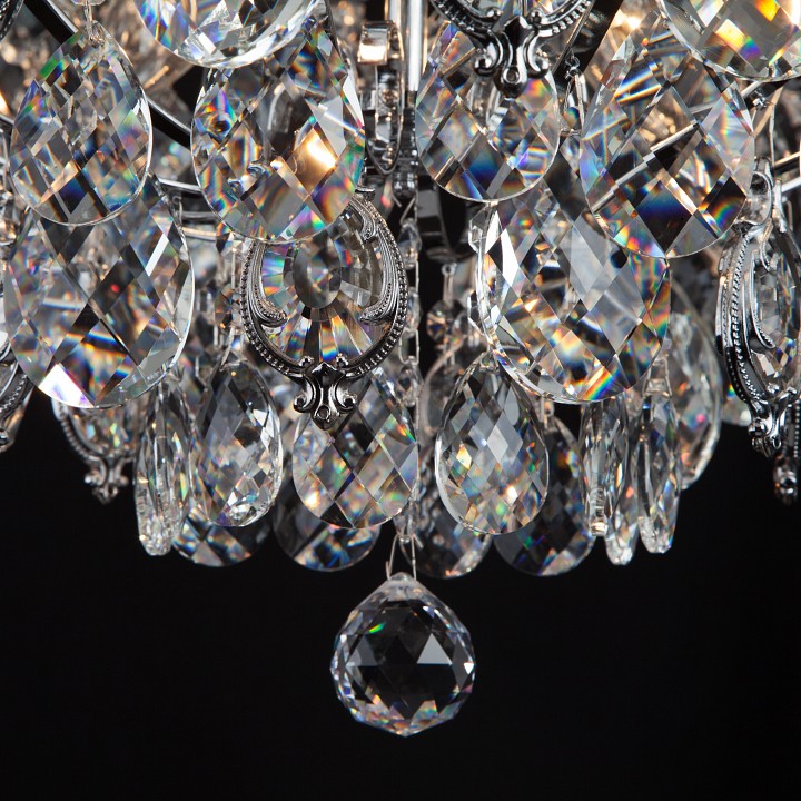 Подвесная люстра Eurosvet Crystal 10080/12 хром/прозрачный хрусталь Strotskis - 7