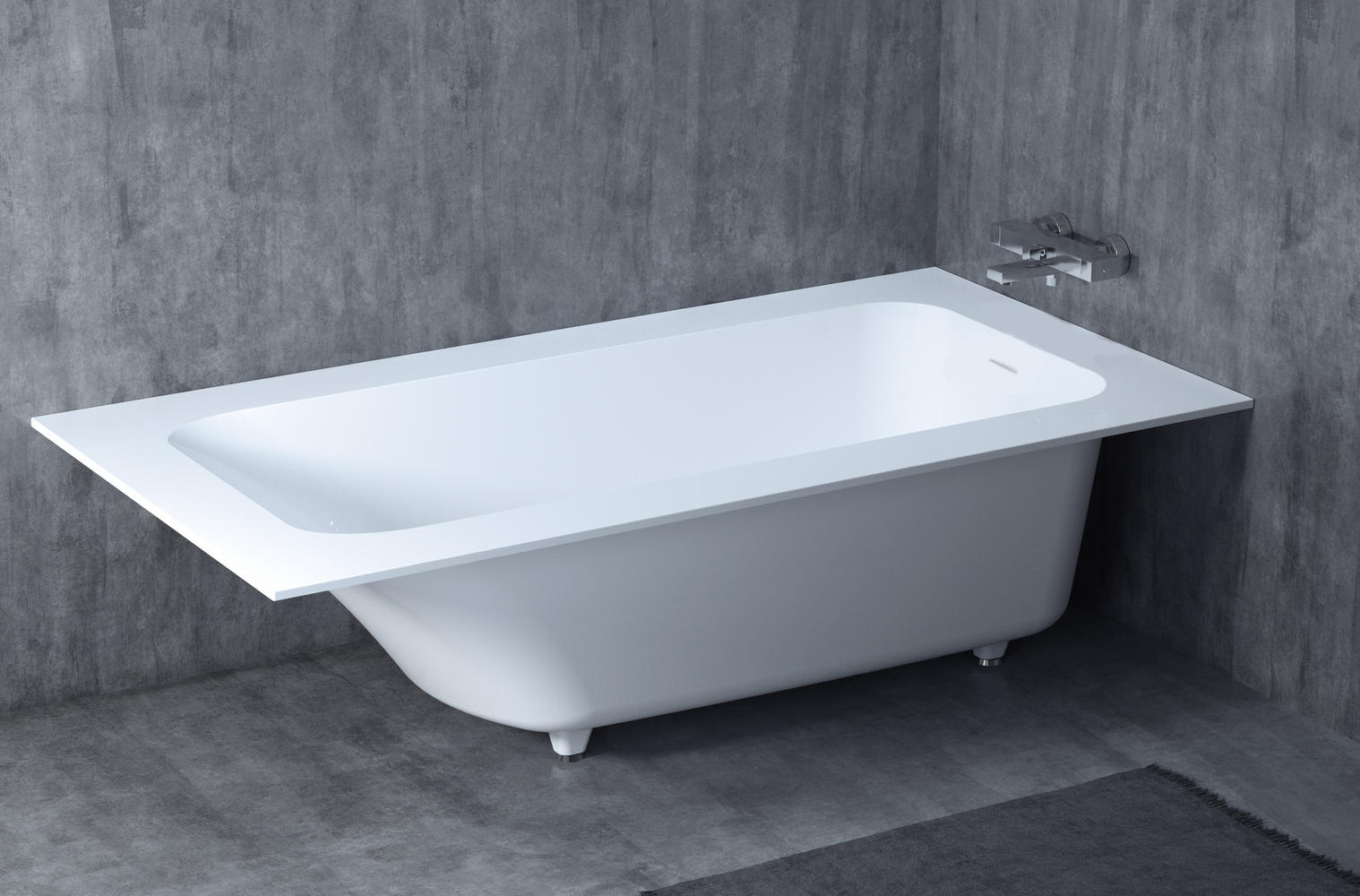 Ванна из искусственного камня Salini Orlando 190x100 102124MRF S-Stone, матовый, RAL полностью - 3