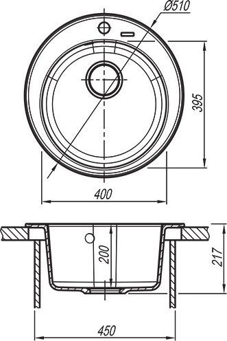 Мойка кухонная Florentina Никосия коричневый 20.135.B0510.105 - 1