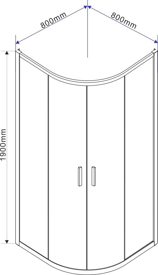 Душевой уголок Vincea Garda VSQ-1G800CL 80x80, профиль хром, стекло прозрачное - 6