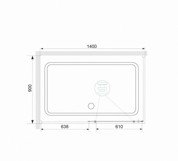 Душевой уголок RGW Stilvoll SV-42-1 140x90 профиль хром стекло прозрачное 323242158-011 - 3