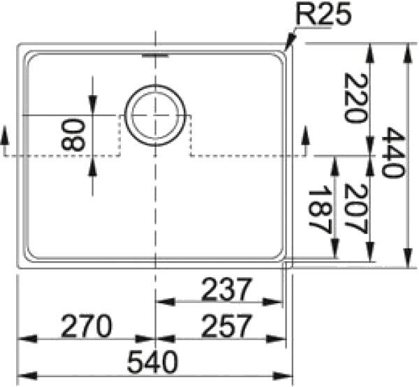 Мойка кухонная Franke Kubus KBG 110-50 графит 125.0023.806 - 4