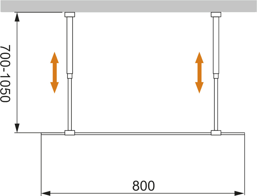 Душевая перегородка Cezares Liberta-L-2-80-BR-NERO - 2