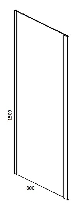 Душевая стенка RGW Z-050-4 80х150 профиль хром стекло прозрачное 352205408-11 - 2