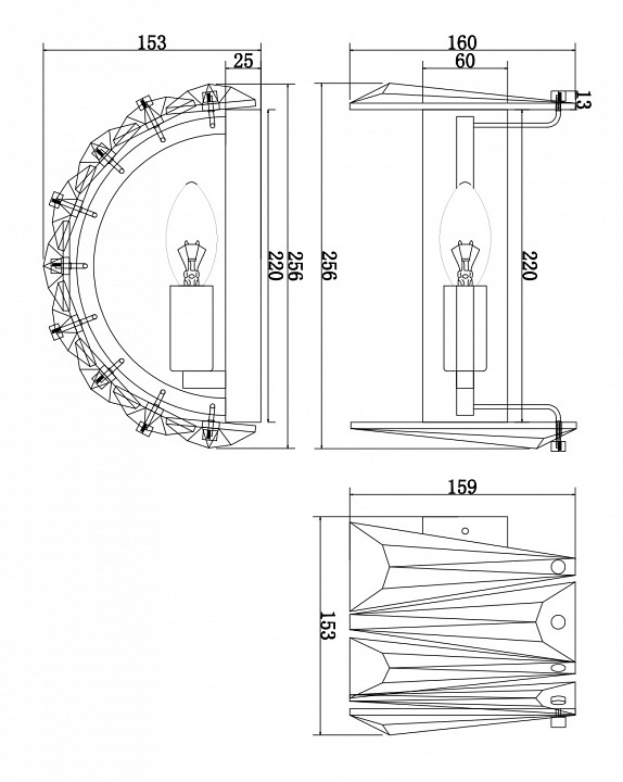 Настенный светильник Maytoni Puntes MOD043WL-01CH - 1