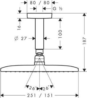 Верхний душ Hansgrohe Raindance E Air 27380000 - 1