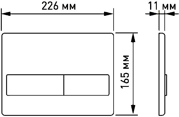 Комплект Berges Wasserhaus Novum 043205 кнопка хром глянцевый - 10