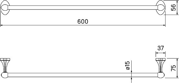 Полотенцедержатель Iddis Male MALSS10i49 одинарный - 3