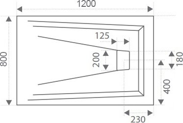 Поддон для душа Good Door Атриум 120x80 с ножками и экраном - 4