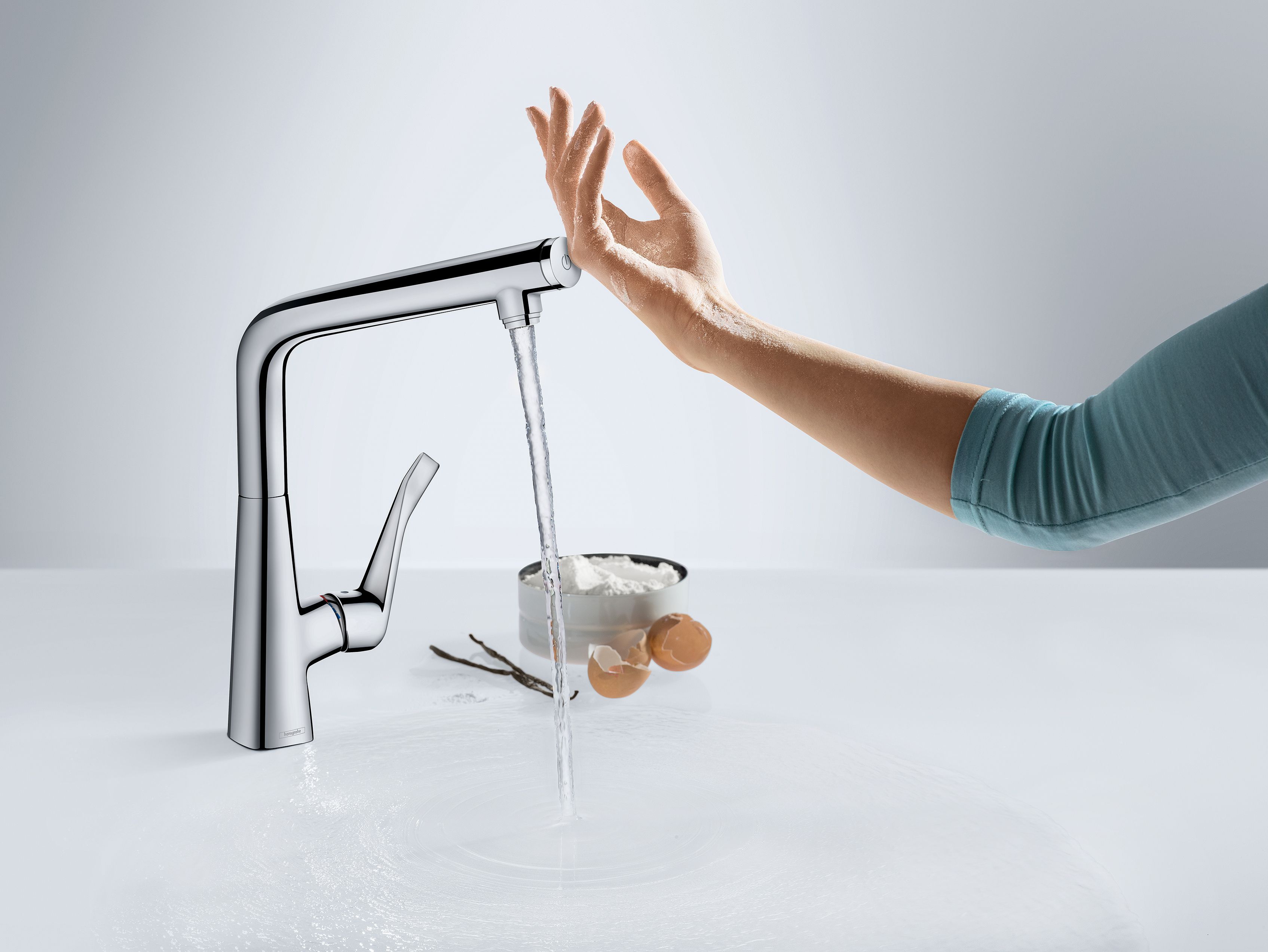 Смеситель Hansgrohe Metris Select 14883000 для кухонной мойки - 4