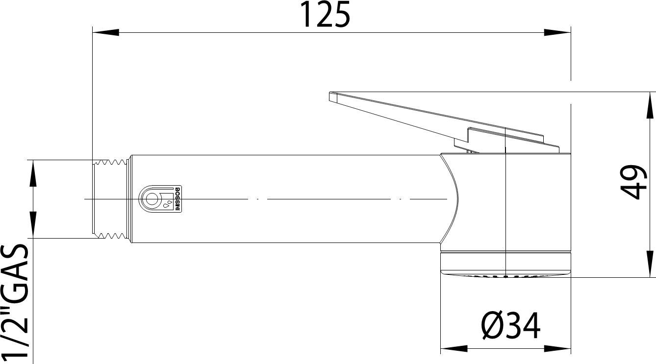 Гигиенический душ Bossini Paloma  B00462.030 - 1