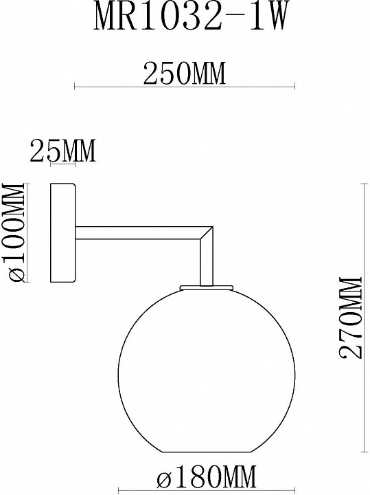 Бра MyFar Stiven MR1032-1W - 2