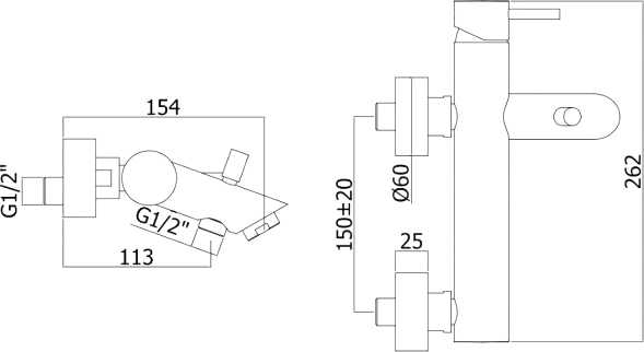 Смеситель Paffoni Light LIG022BO для ванны c душем, белый - 1