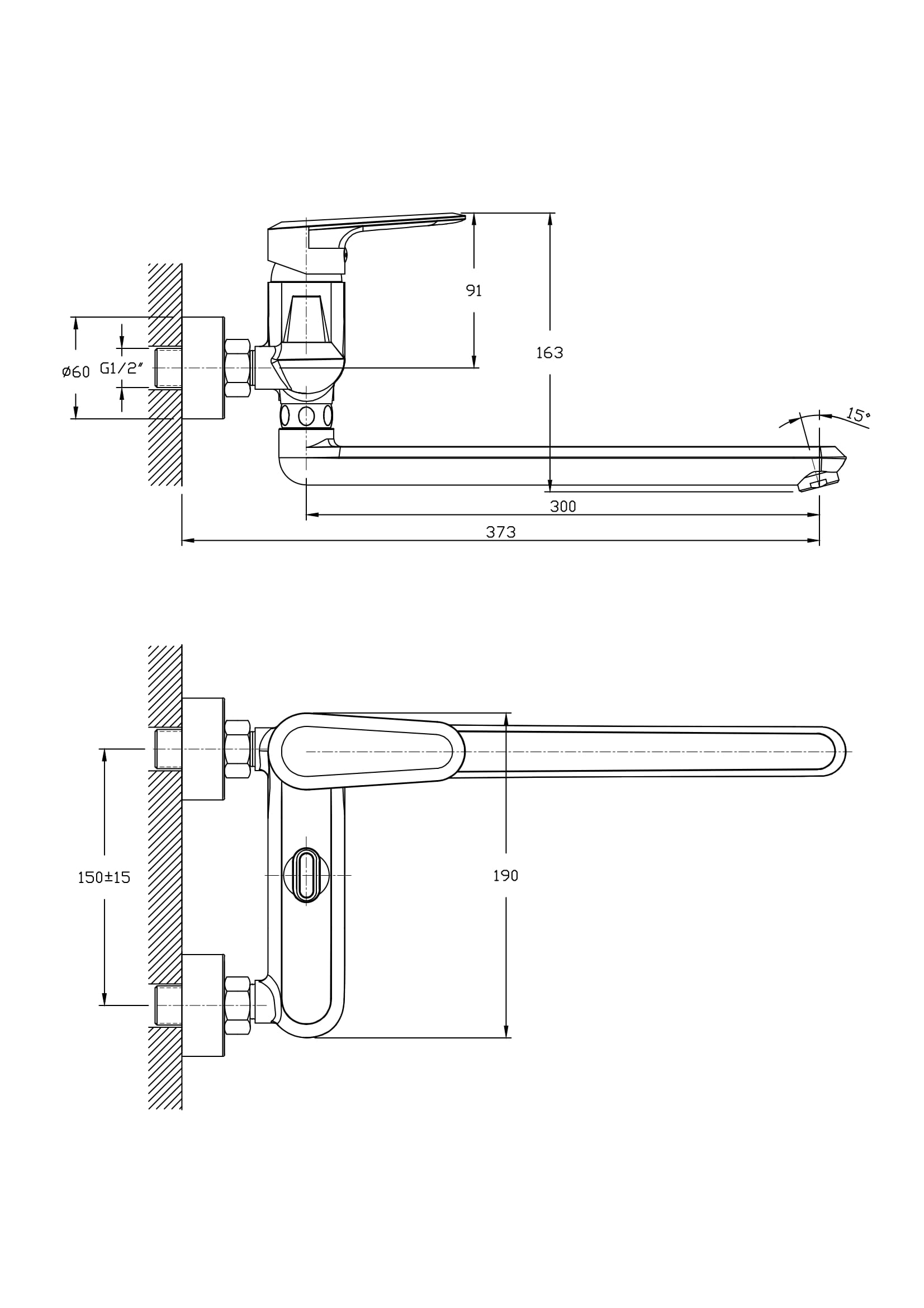 Смеситель для ванны RUSH Devon  DE7535-51 - 1