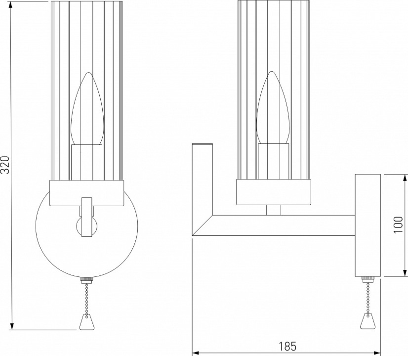 Бра Eurosvet Arganie 60133/1 латунь - 1