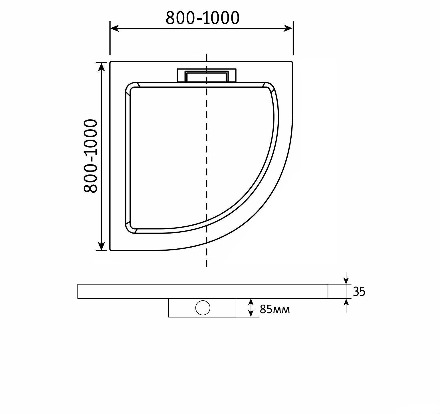 Экран для поддона RGW NB/STYLE боковой 16230412-10 - 1