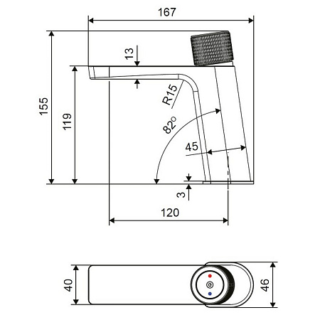 Смеситель для раковины Excellent Krotos хром AREX.8001CR - 2