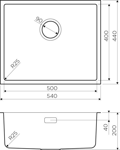 Мойка кухонная Omoikiri Tadzava 54-U-IN нержавеющая сталь 4993512 - 2