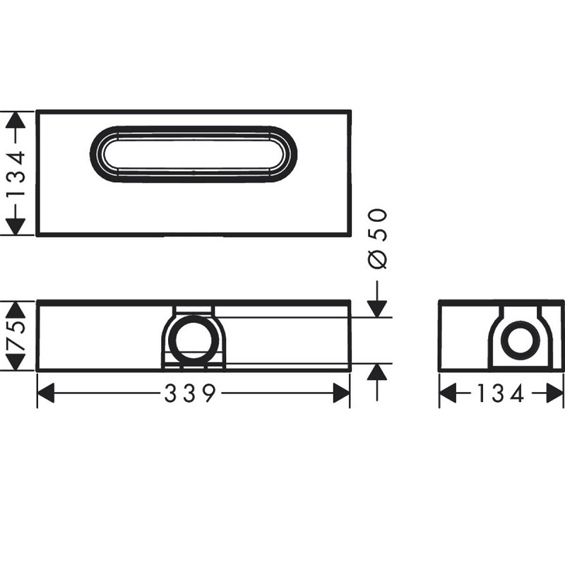 Дренажный канал Hansgrohe uBox universal стандартная установка 01001180 - 2