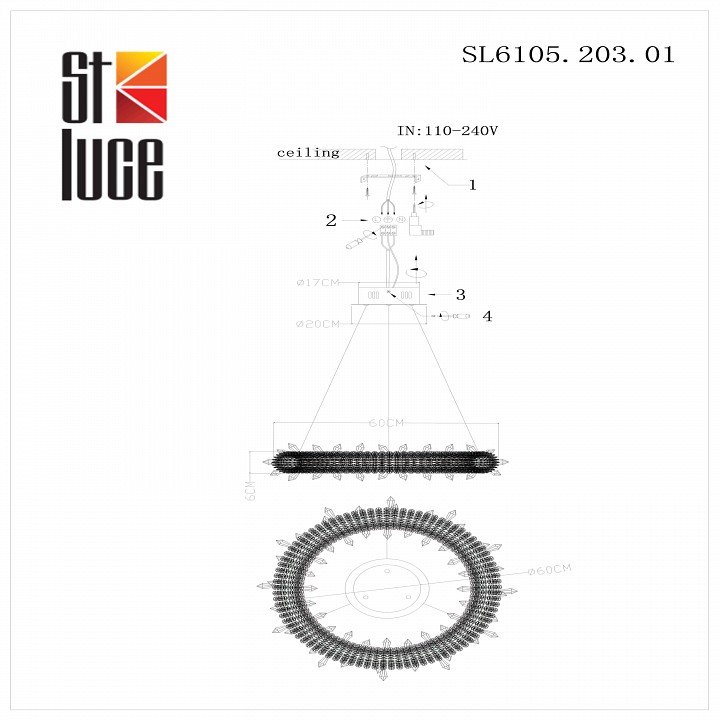 Подвесной светильник ST-Luce Lucchero SL6105.203.01 - 4