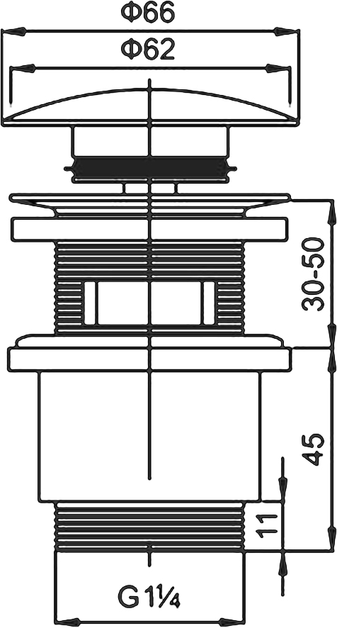 Донный клапан для раковины Cezares CZR-SAT5-02 бронза - 1
