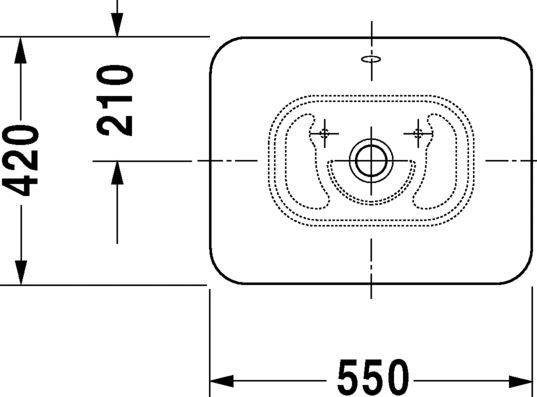 Накладная раковина Duravit Bacino 50 см  0334520000 - 7