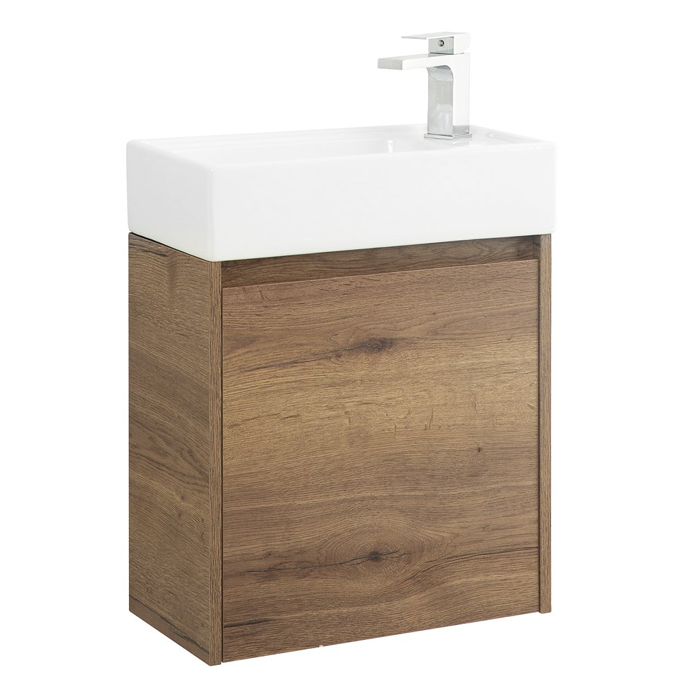 Тумба с раковиной Belbagno Kraft Mini 50 L темное дерево - 0