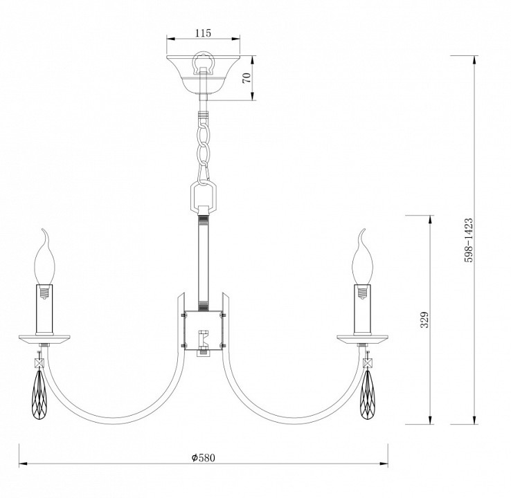 Подвесная люстра Freya Forte FR1006PL-06N - 3