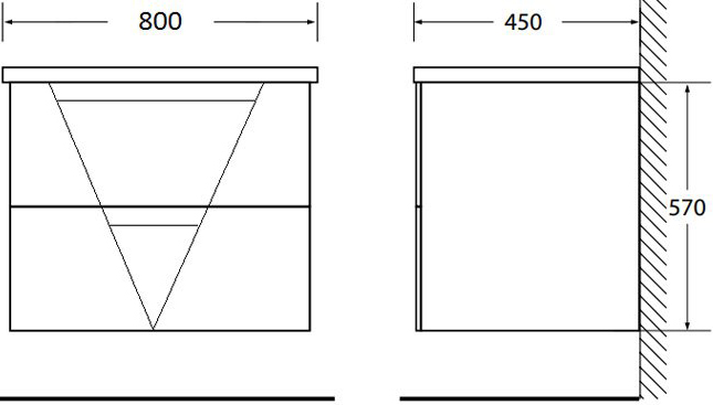 Мебель для ванной BelBagno Vittoria 80 bianco lucido - 6