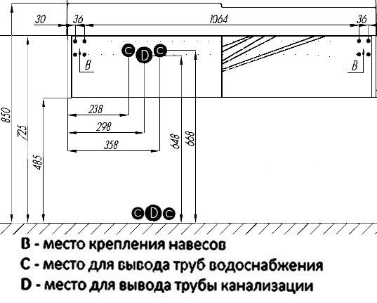 Комплект мебели Aquaton Сакура 120 белый-светлое дерево - 14