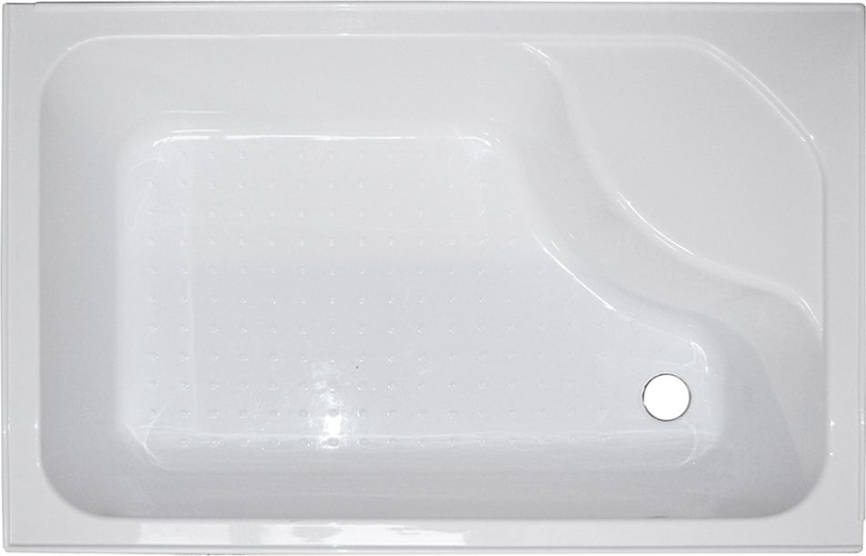 Душевой уголок Royal Bath 100х80 белый стекло матовое RB 8100BP-C-R - 4