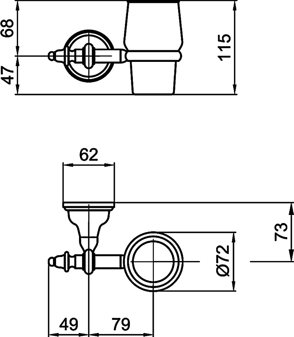 Стакан Webert Armony AM500301015 хром - 1