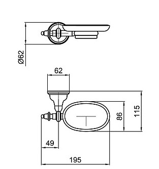 Мыльница Webert Ottocento  AM500101010 - 2