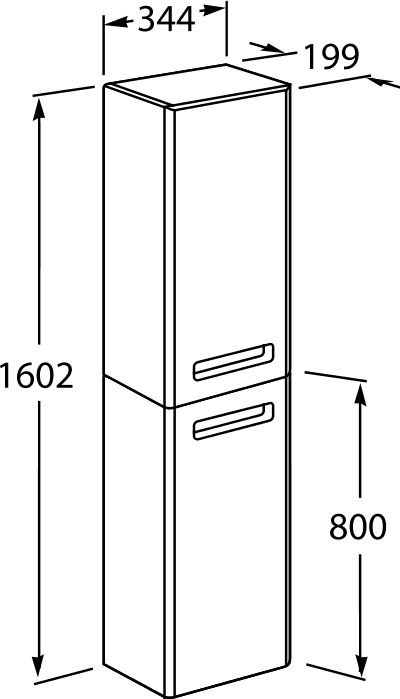 Шкаф-пенал Roca Gap R белый матовый ZRU9302738 - 1