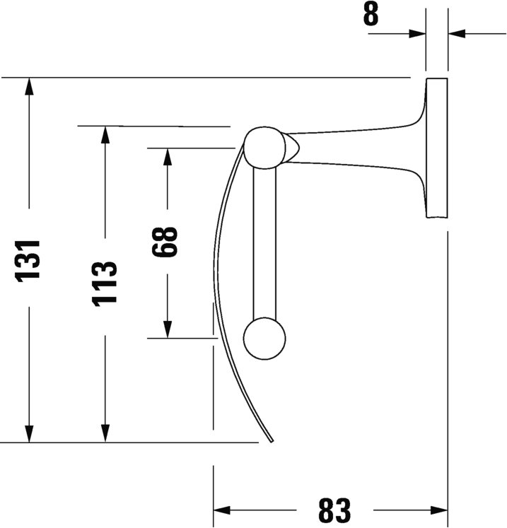 Держатель туалетной бумаги Duravit Starck T 0099401000 хром, с крышкой - 5