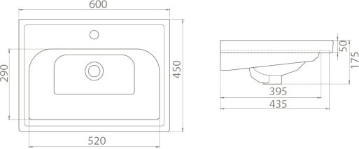 Мебельная раковина Opadiris CeraStyle Frame 60 031000-u - 3