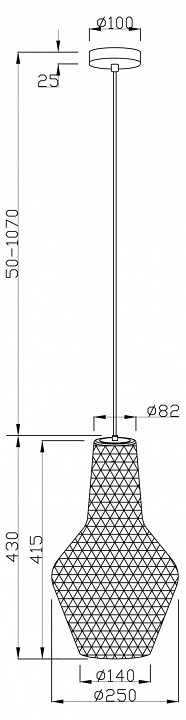 Подвесной светильник Maytoni Tommy P054PL-01B2 - 2