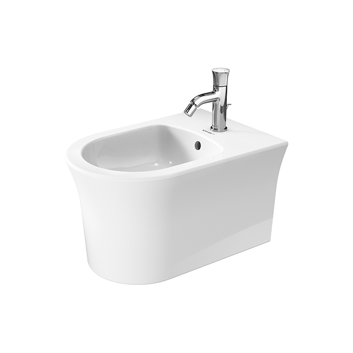 DURAVIT (White Tulip) Биде подвесное 370 x 540 мм, с отверстием под смеситель, белое 2293150000 - 0